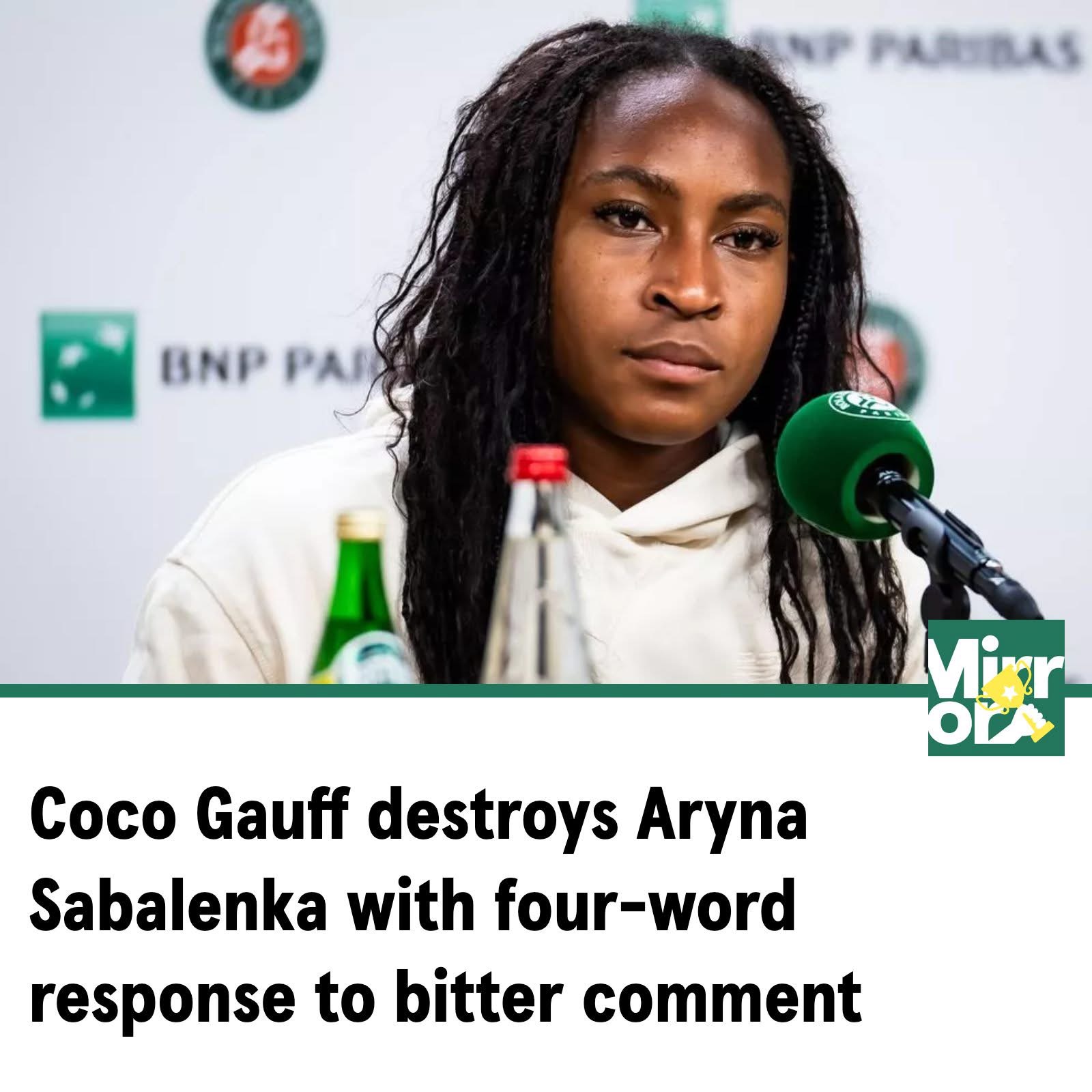 Coco Gauff Silences Aryna Sabalenka with Four-Word Comeback to Bitter Comment