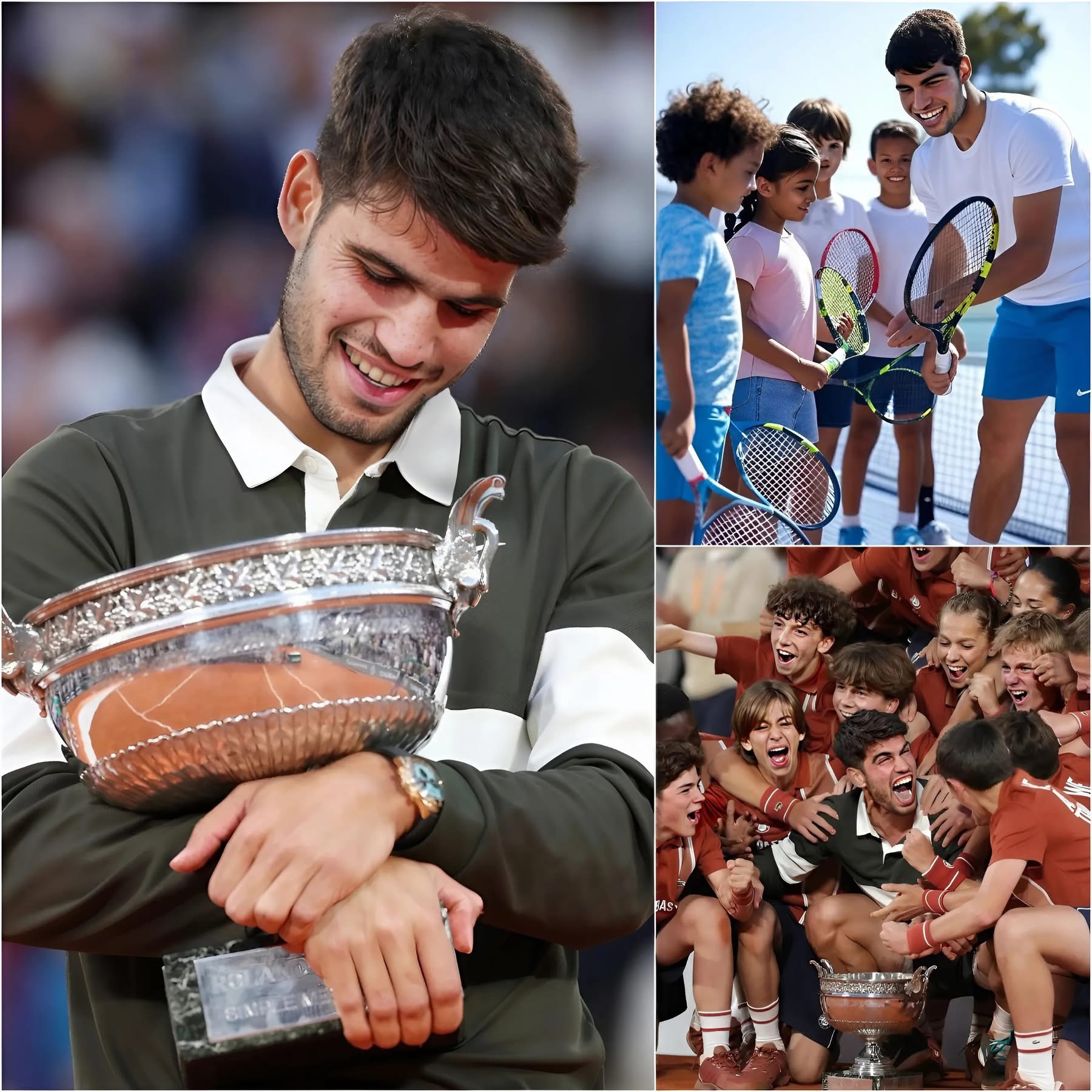CONFIRMED: Carlos Alcaraz Donates €1.5 Million of Roland-Garros Winnings to Support Underprivileged Children in Tennis