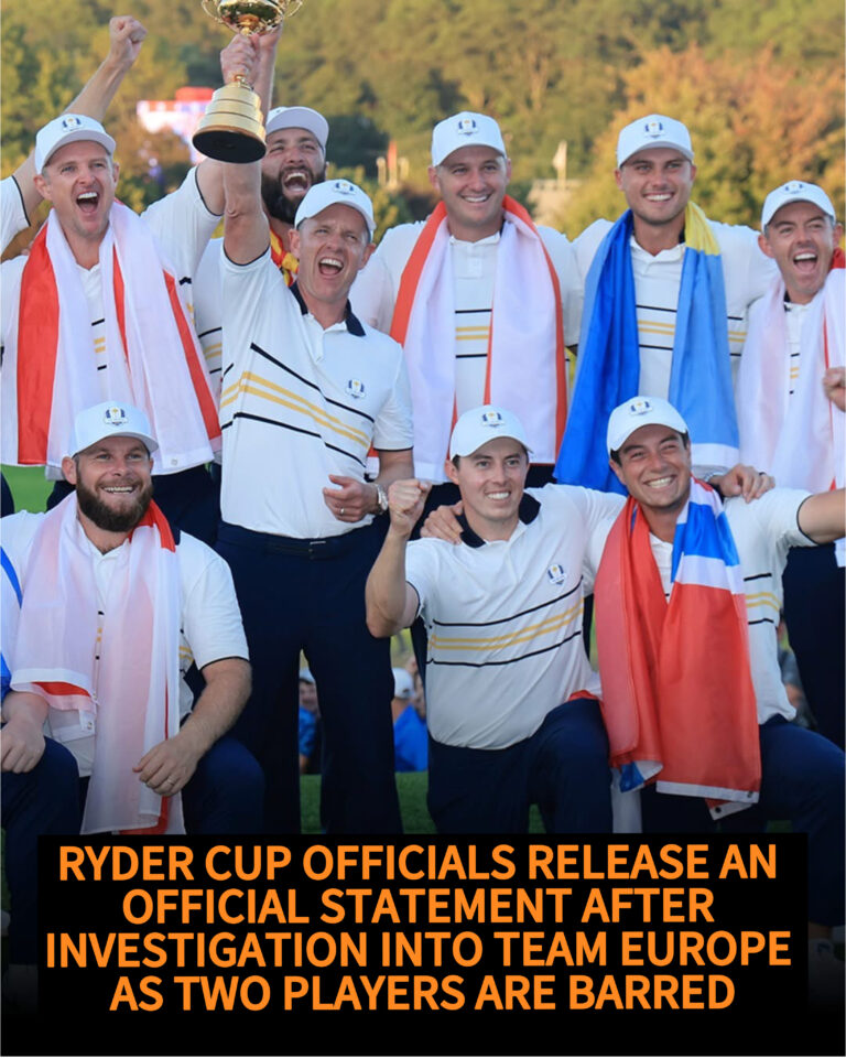 THE RYDER CUP OFFICIALS RELEASE AN OFFICIAL STATEMENT AFTER INVESTIGATION INTO TEAM EUROPE FOLLOWING TEAM USA’S CHEATING ALLEGATIONS AND TWO TEAM EUROPE PLAYERS HAVE BEEN BARRED FROM RYDER CUP